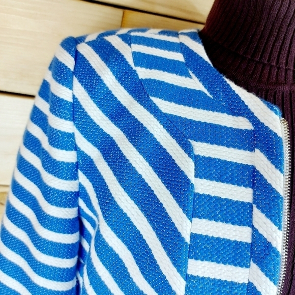 MELANIE LYNE Zip Up Blazer Fully Lined Suit Jacket Size 12 - Picture 6 of 13